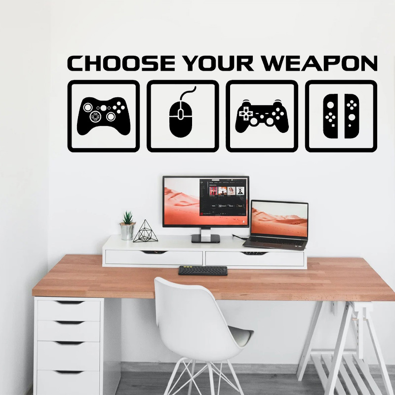 Pc Gaming Wallpaper - Video Game Decor Wall Decal Choose