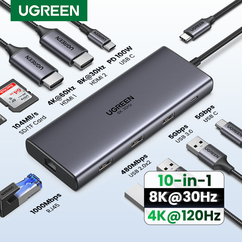 UGREEN Dual HDMI USB-C HUB 8K  - Usb Hub Gaming review and price