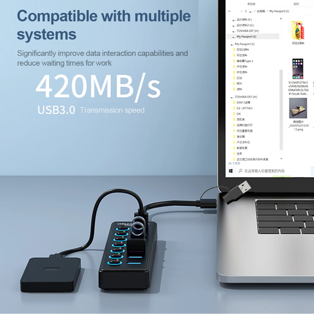 KEBIDUMEI 7 Ports USB HUB 5Gbp - Usb Hub Gaming review and price