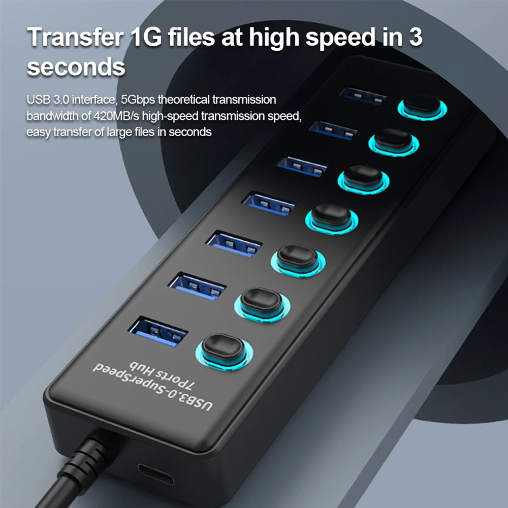 KEBIDUMEI 7 Ports USB HUB 5Gbp - Usb Hub Gaming review and price