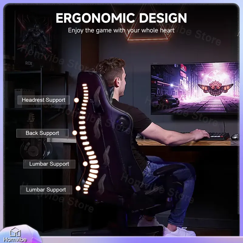 Ergonomic Gaming Chair with Bl - Gaming Speaker review and price