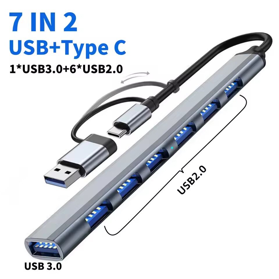 7 Ports USB 3.0 Type C HUB Exp - Usb Hub Gaming review and price