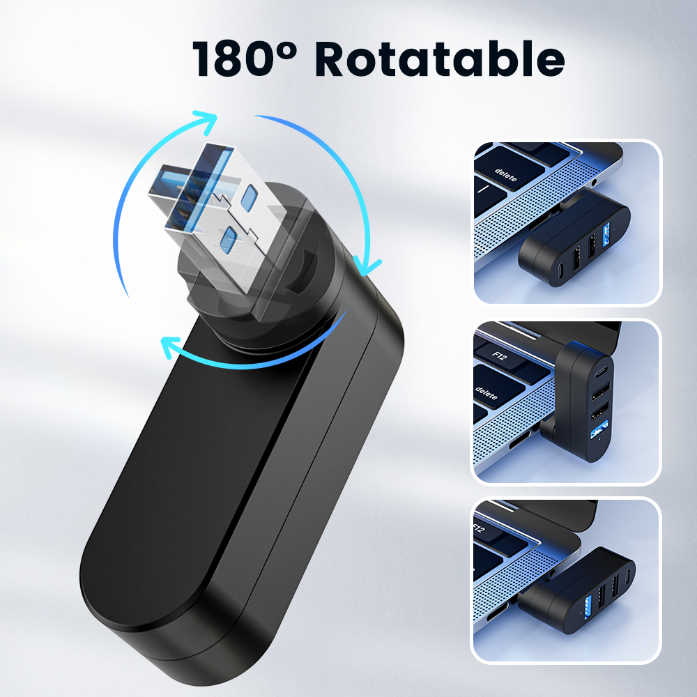 Rotatable USB HUB USB3.0 2.0 T - Usb Hub Gaming review and price