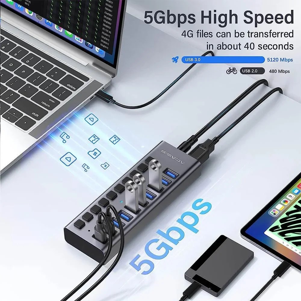Acasis USB Splitter Powered US - Usb Hub Gaming review and price
