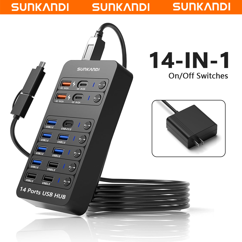 SUNKANDI 14-in-1 Powered USB H - Usb Hub Gaming review and price