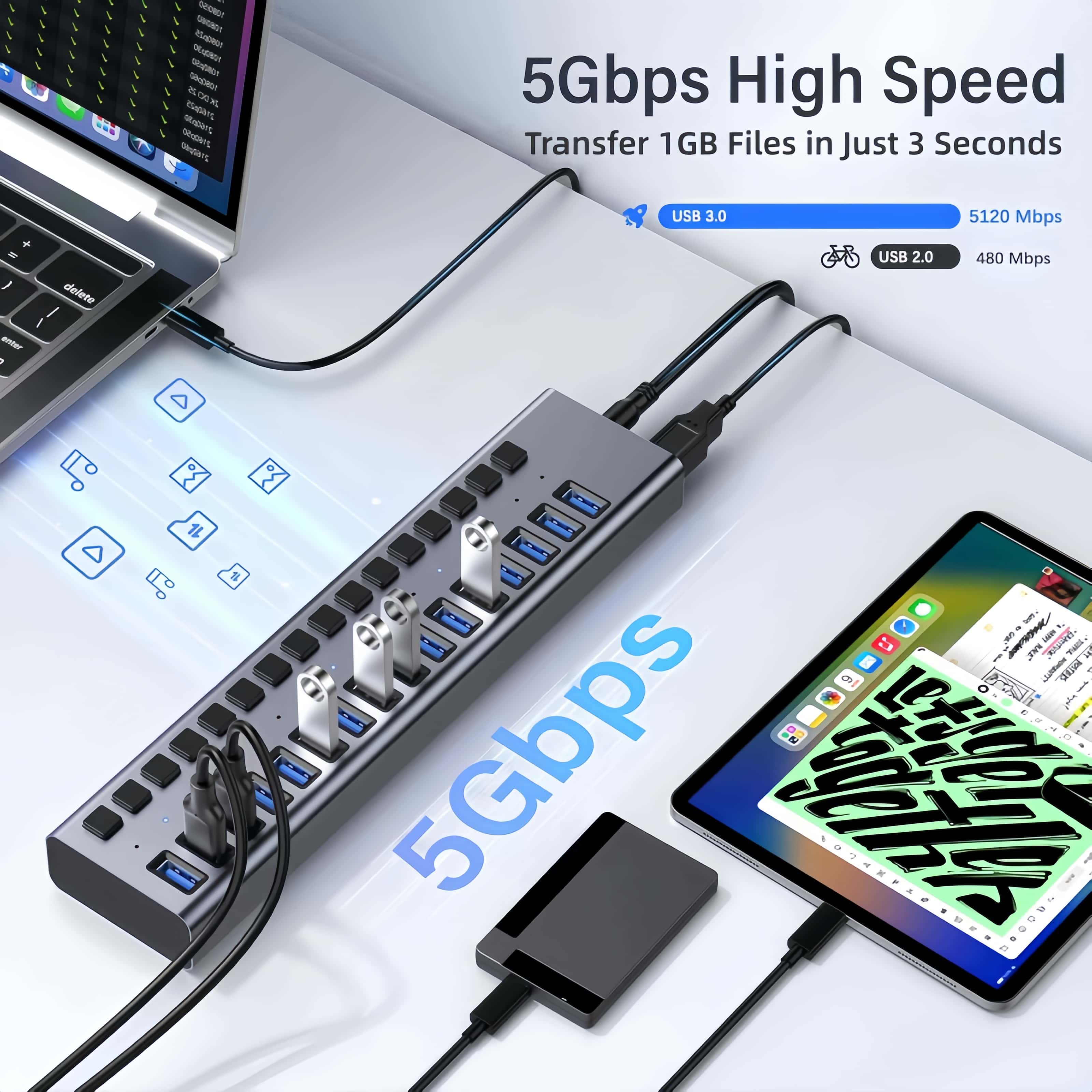 USB Hub 3.0 High Speed Multipo - Usb Hub Gaming review and price